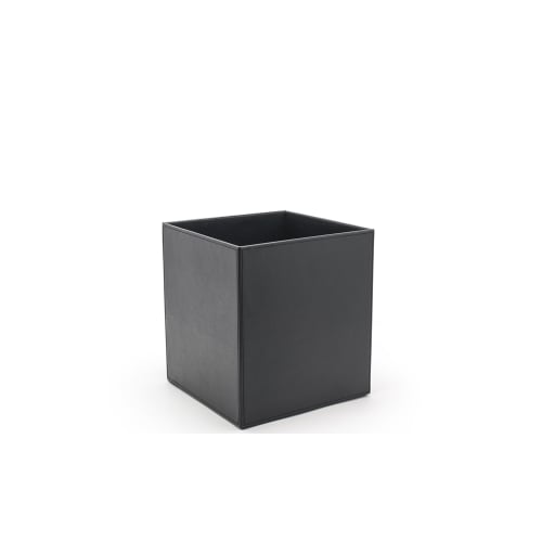 London Cube Wastebasket, 12.75 Quart, Black